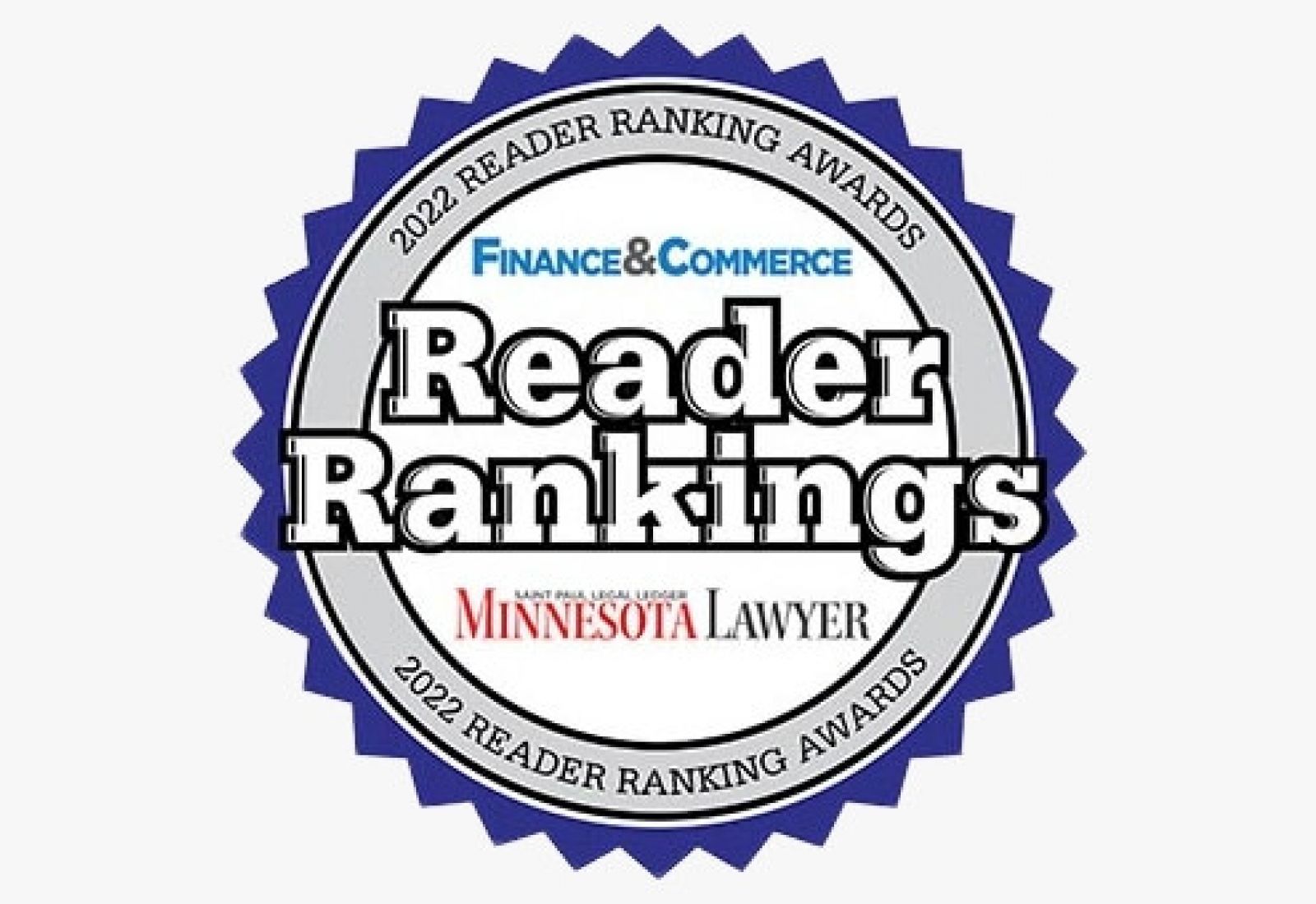 Finance & Commerce Reader Rankings graphic badge